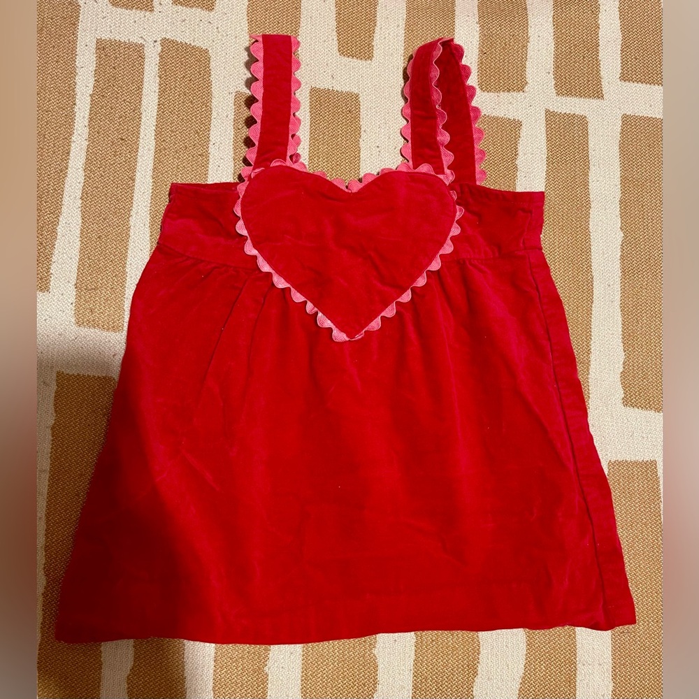 Gymboree Red Heart Dress with Pink Trim 12-18 months